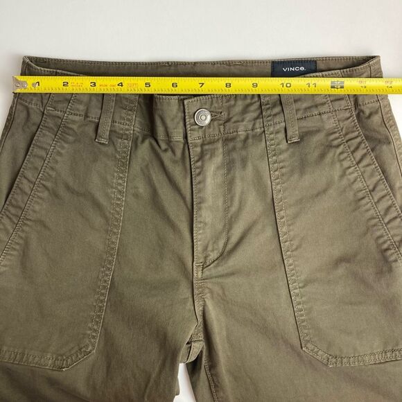 Vince Women’s Utility Pants Jogger Zip Ankle Cropped Cargo Pants Dark Willow 27 - Picture 7 of 9